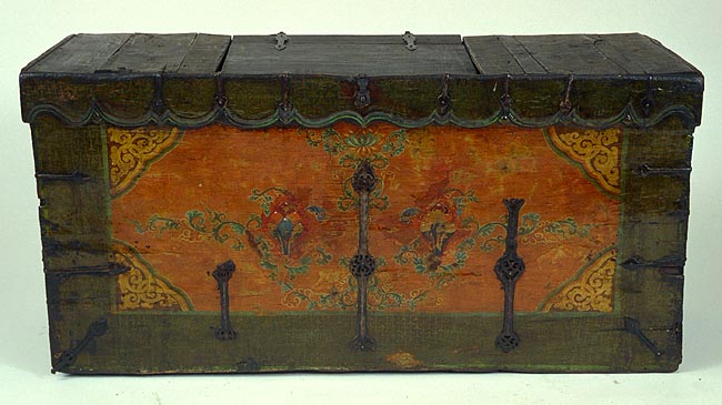 Painted Curtain Trunk