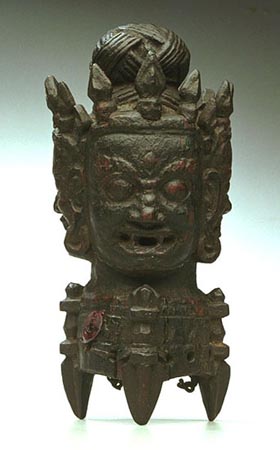 Phurbu-head ritual container