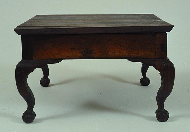 Small Walnut Table with Cabriolet legs