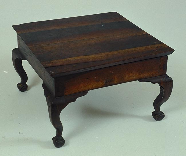 Small Walnut Table with Cabriolet legs